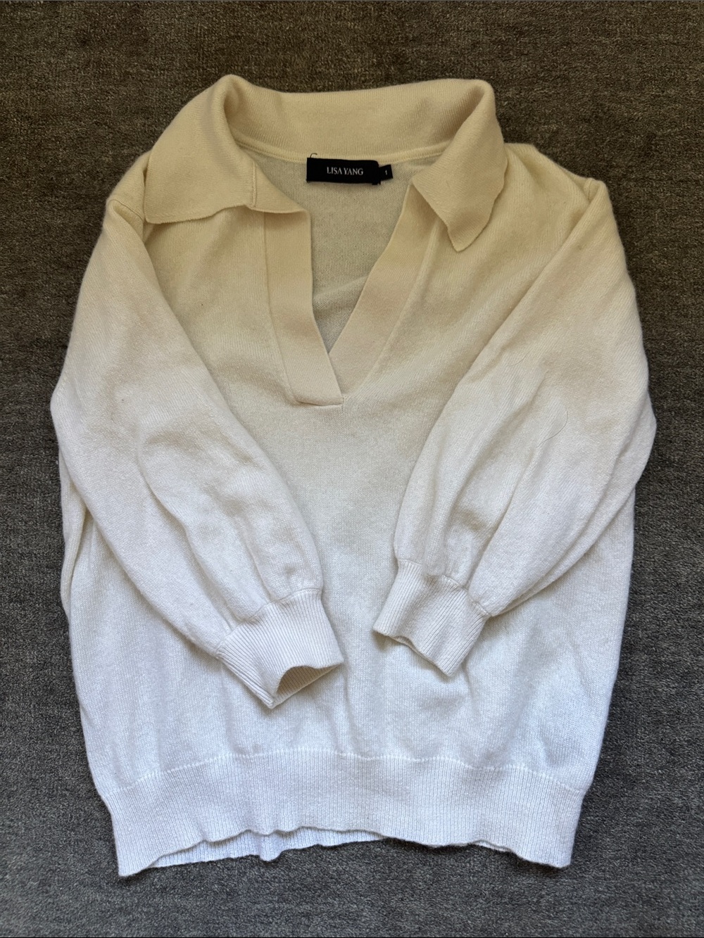 Lisa Yang Cream 3/4 sleeve